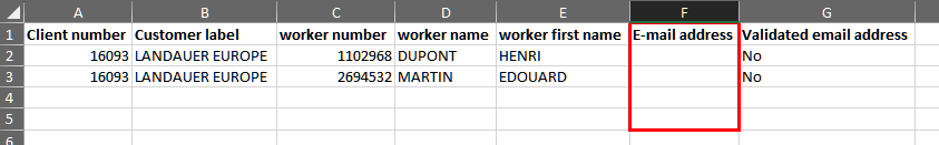 excel file for export