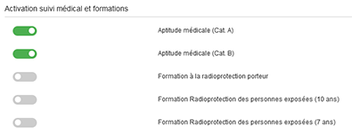 Activation du suivi